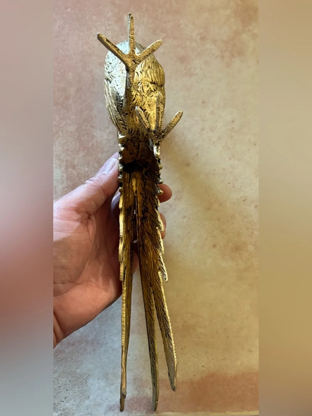 Vintage brass pheasant figurine.